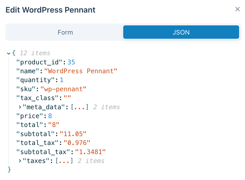 Editing a line item in the POS